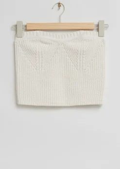 Strikket Bandeau Tube Topp