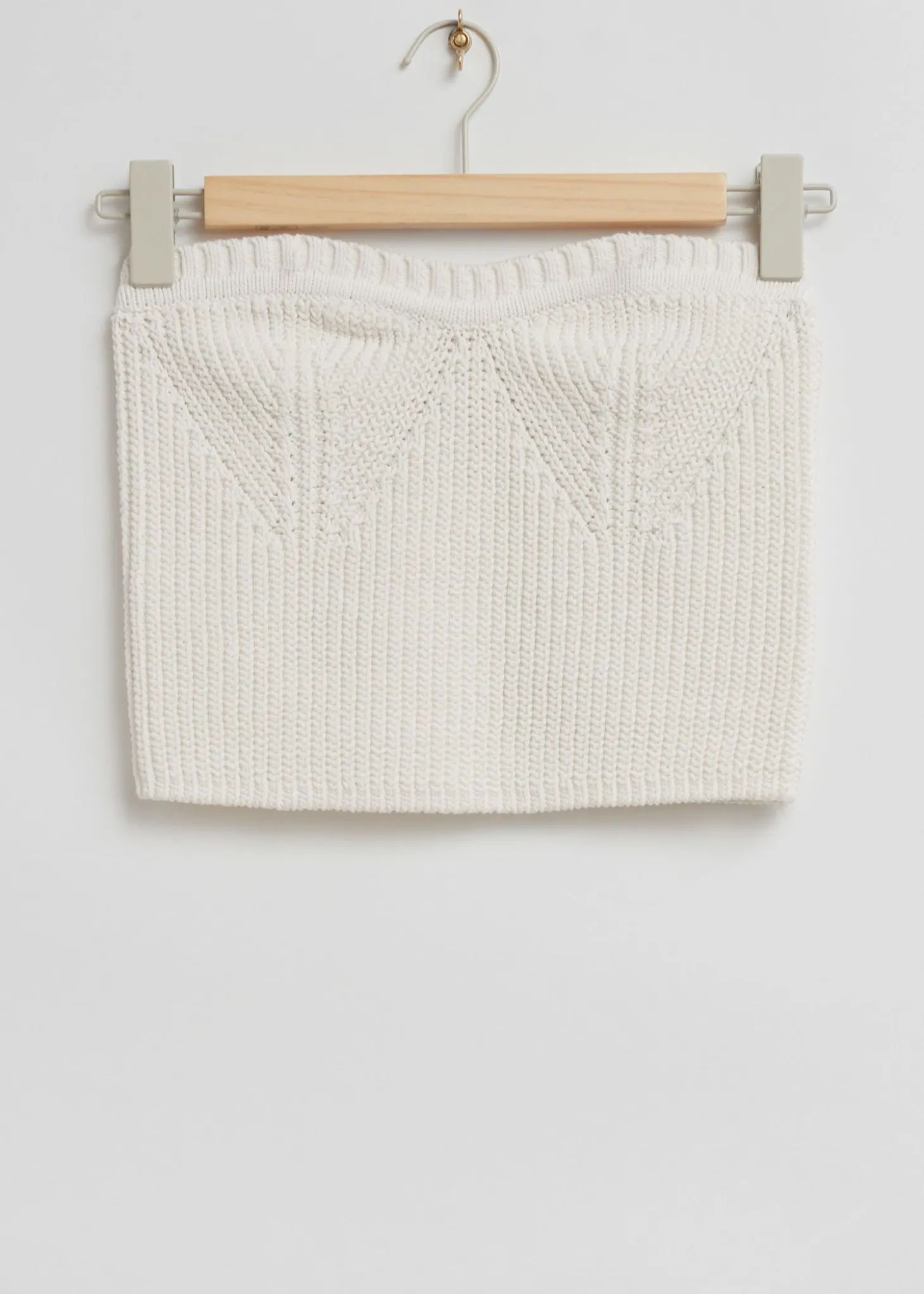 Strikket Bandeau Tube Topp