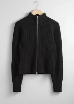 Strikket Cardigan Med Glidelas