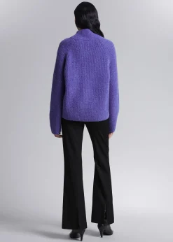 Strikket Mock Neck Jumper