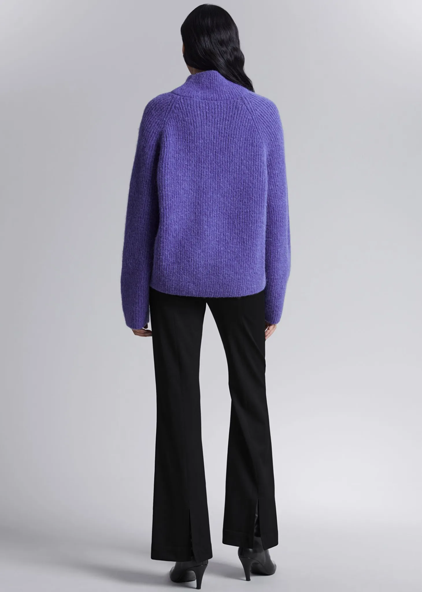 Strikket Mock Neck Jumper