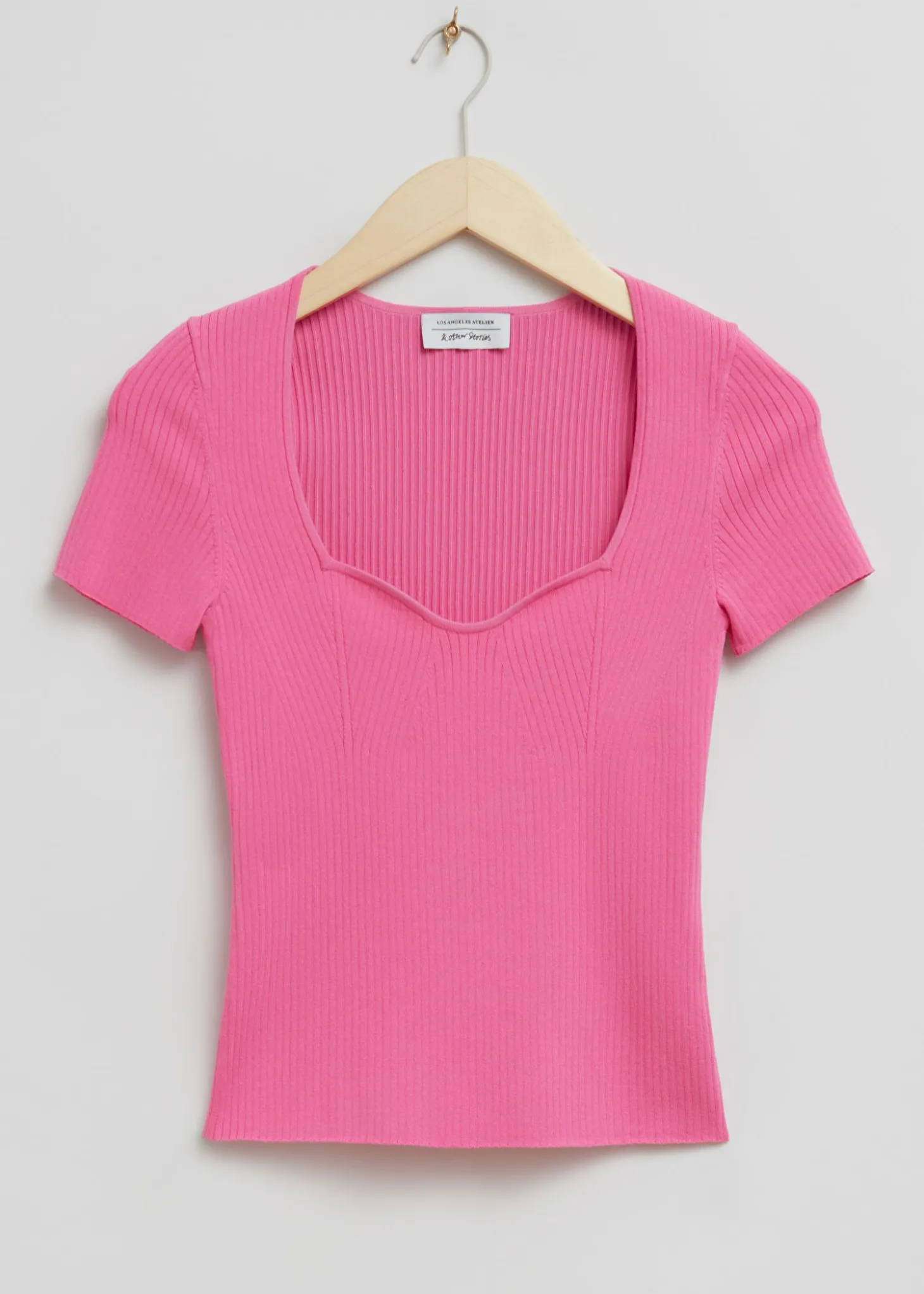 Strikket Sweetheart Neck Topp