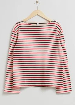 Stripete Jersey Topp
