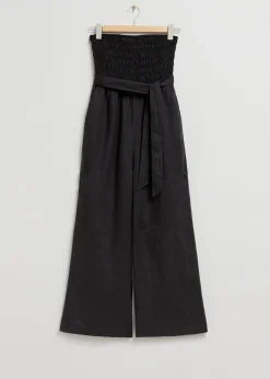 Stroppelos Smocked Bodice Jumpsuit