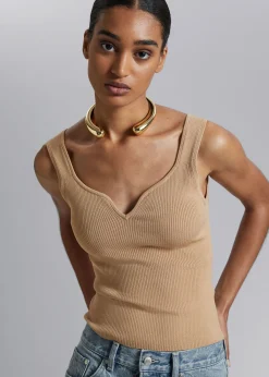 Sweetheart-Neck Tank Top