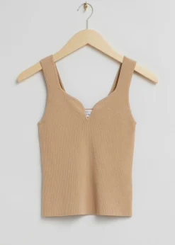 Sweetheart-Neck Tank Top