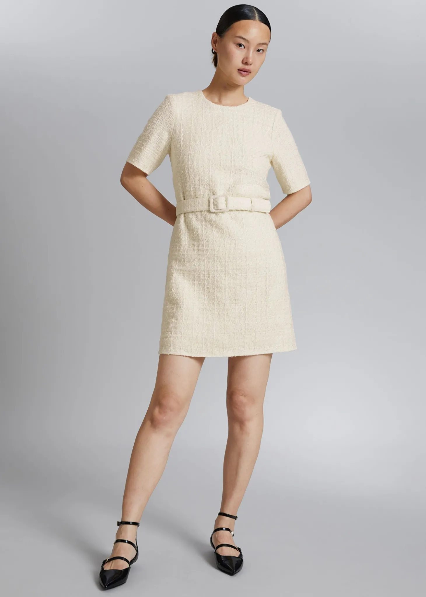 Tweed Belted Mini Kjole