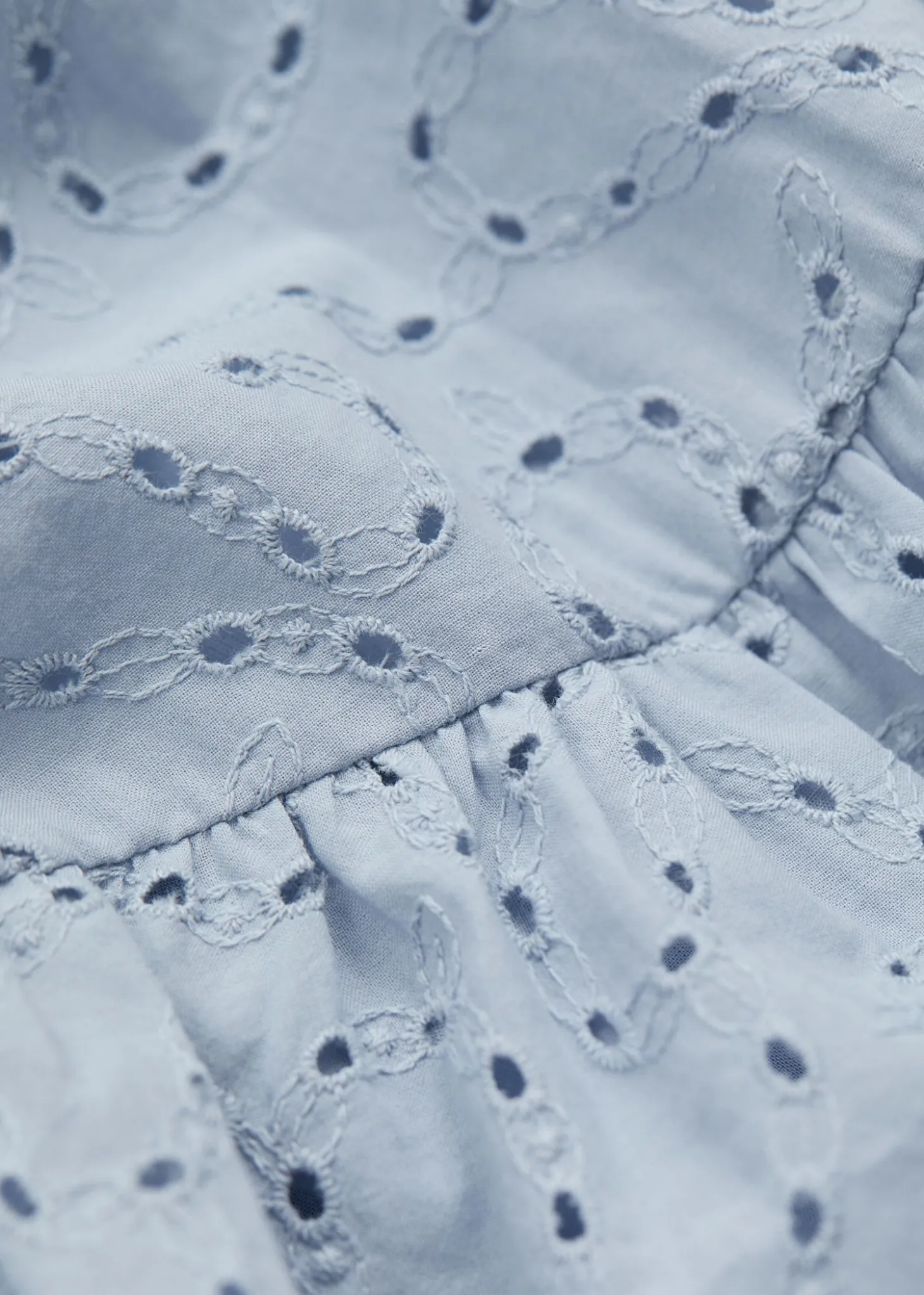 Voluminos Broderie Anglaise Minikjole