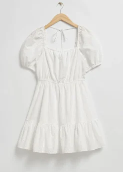 Voluminos Broderie Anglaise Minikjole